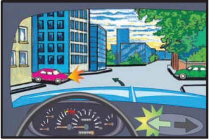 Автомобілі проїдуть перехрестя в наступному порядку: